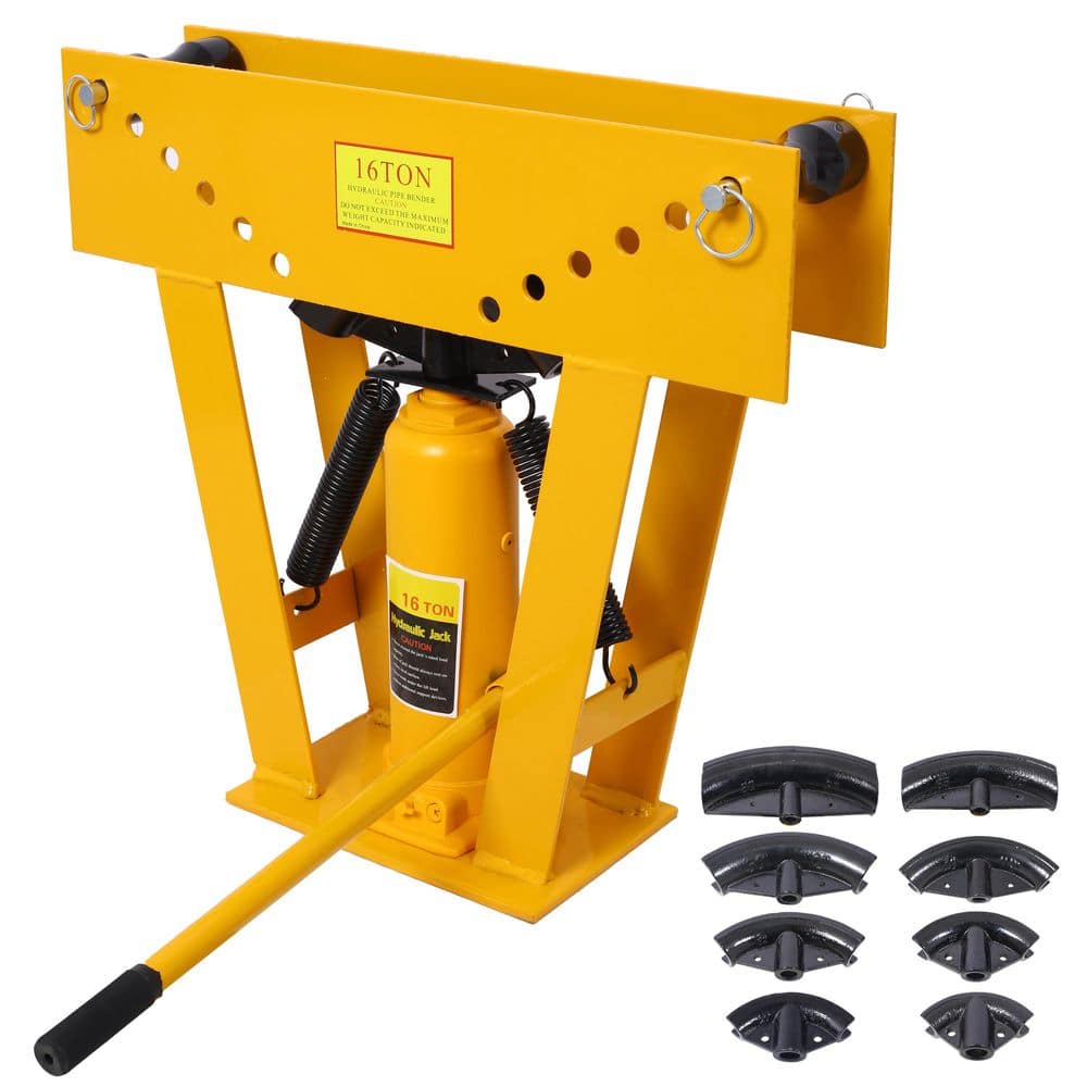 16 Ton Yellow Manual Hydraulic, Piping Bending Exhaust Tube Fabric with 8-Dies, Adjustable Rollers 90-180° Bending price history on PriceWatchPro