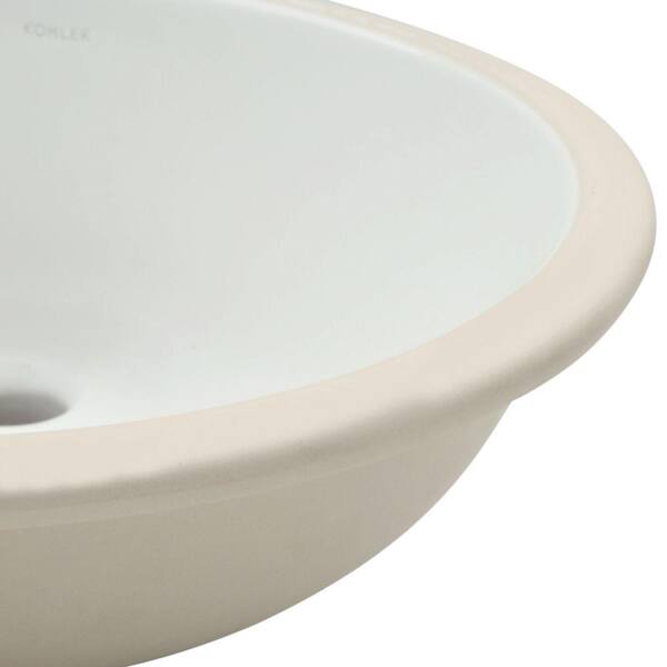 Kohler Caxton Vitreous China Undermount Bathroom Sink In White With Overflow Drain K 2211 0 The Home Depot - Kohler Caxton Oval Bathroom Sink K 2211