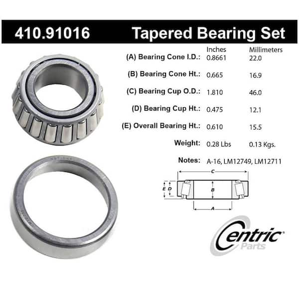 Centric Parts Wheel Bearing and Race Set