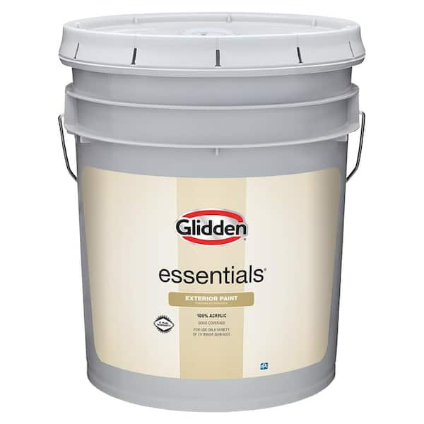 Glidden Essentials 5 Gal. Base 3 Satin Exterior Paint GLE-9013N-05 ...