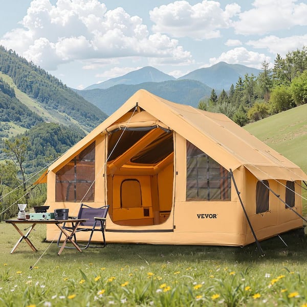 VEVOR Inflatable Tents for Camping, 8-12 Person Easy Setup Blow up Tent  with Hand Pump, Luxury Glamping Tent with 2-Skylights KJZP431MCQWZ4I93RV0