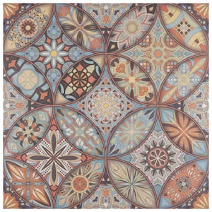 Imagine Tapestry Kaleidoscope 19-3/8 in. x 19-3/8 in. Porcelain Floor and Wall Tile (10.56 sq. ft./Case)