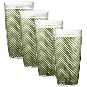Fishnet 22 oz. Kale Green Insulated Drinkware (Set of 4)