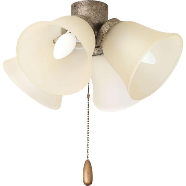 Progress Lighting AirPro Collection 4-Light Pebbles Ceiling Fan Light