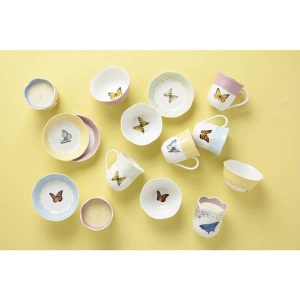 Lenox Butterfly Meadow 10 oz. Porcelain Mult-Color 4-Piece Mugs