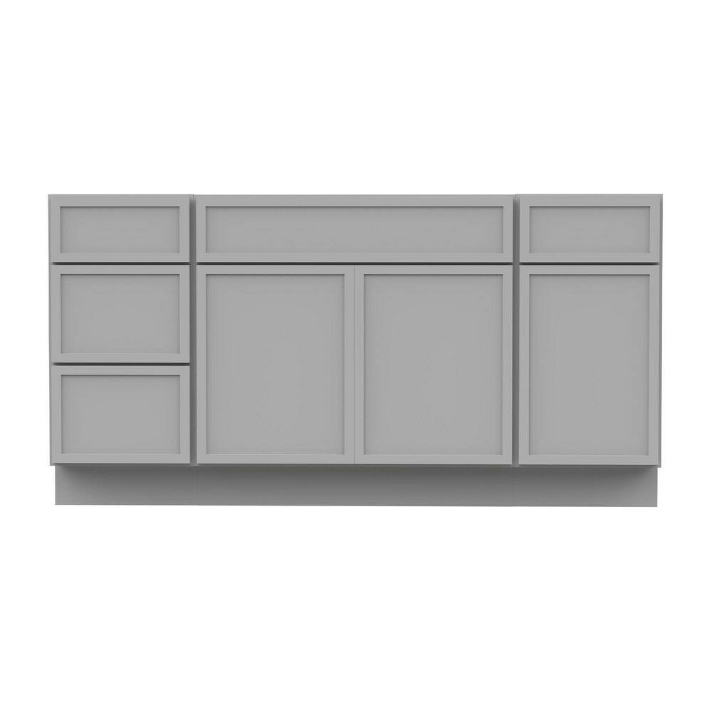 63 in. W x 21 in. D x 32.5 in. H Bath Vanity Cabinet without Top in Gray (Unassembled) price history on PriceWatchPro