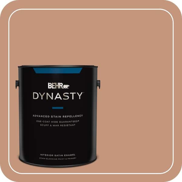 BEHR DYNASTY 1 gal. #ECC-50-3 Brick Path Satin Enamel Interior Stain-Blocking Paint and Primer