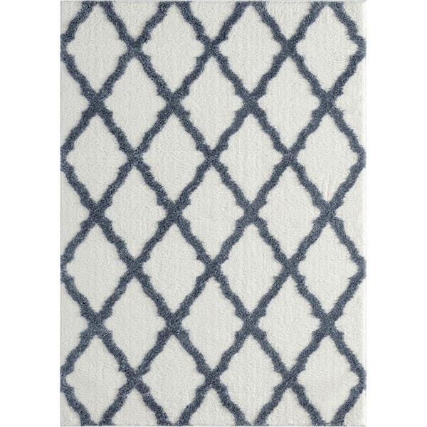 United Weavers Mellow Magnolia Blue/Grey 9 ft. 8 in. x 13 ft. 2 in. Area Rug
