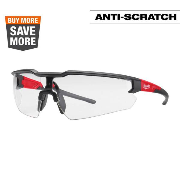 Milwaukee Clear Safety Glasses Anti-Scratch Lenses