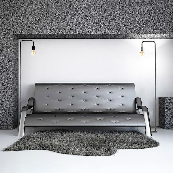 Sulab 7 in. 1-Light Indoor Black Floor Lamp