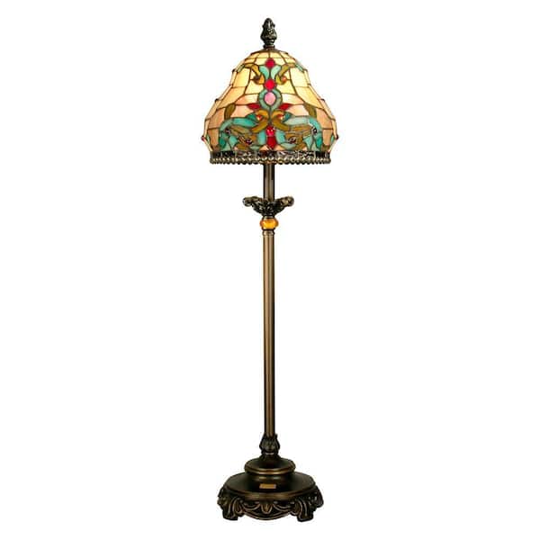 Dale Tiffany 32 in. Topaz Baroque Art Glass Buffet Lamp-DISCONTINUED