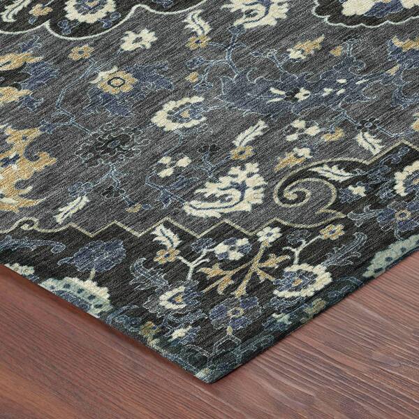 Chantille Machine Washable Indoor/Outdoor Abstract ACN2463 Black 3 ft. x 4 ft. Area Rug