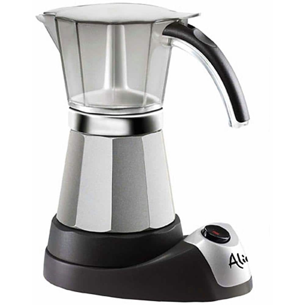 DeLonghi Italian Moka 6-Cup Black Stainless Steel Espresso Machine EMK6 -  The Home Depot