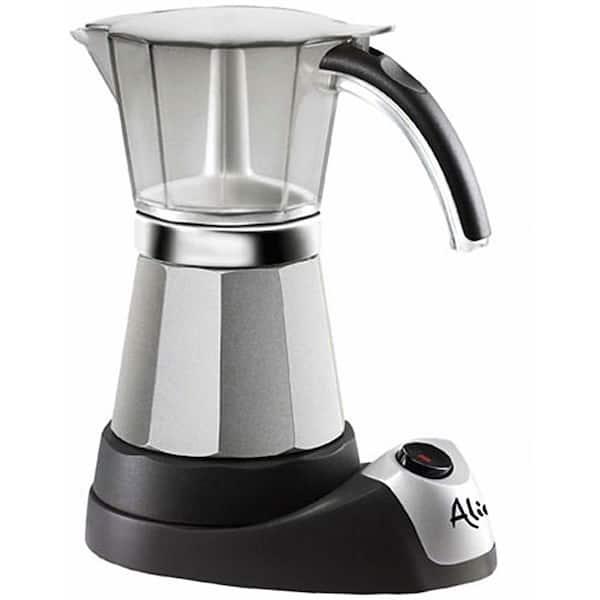 DeLonghi Italian Moka 6-Cup Black Stainless Steel Espresso Machine