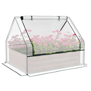 Outsunny 6 in. x 3 in. x 2 in. Light Green Galvanized Raised