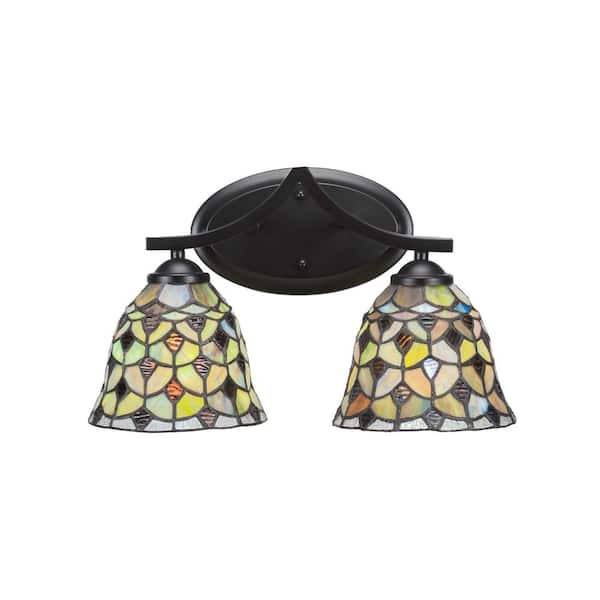 Unbranded Cleveland 16 in. 2-Light Matte Black Vanity Light