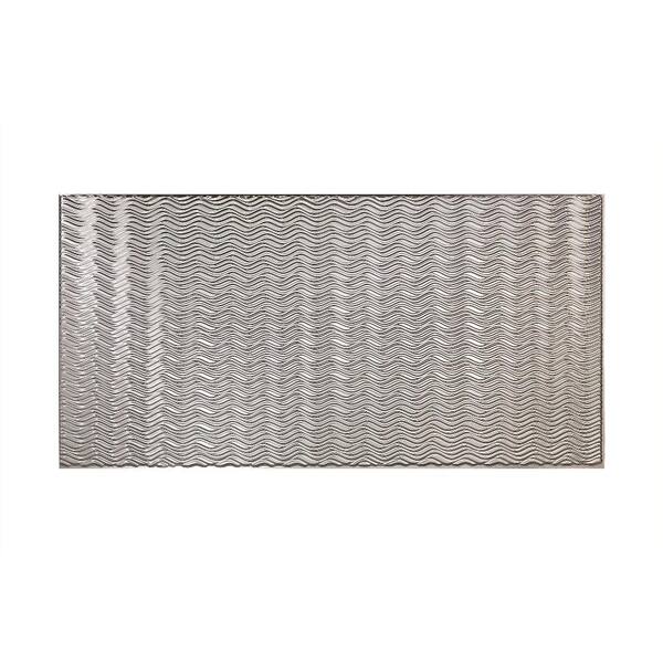 Fasade Current Horizontal 96 in. x 48 in. Decorative Wall Panel in Brushed Aluminum