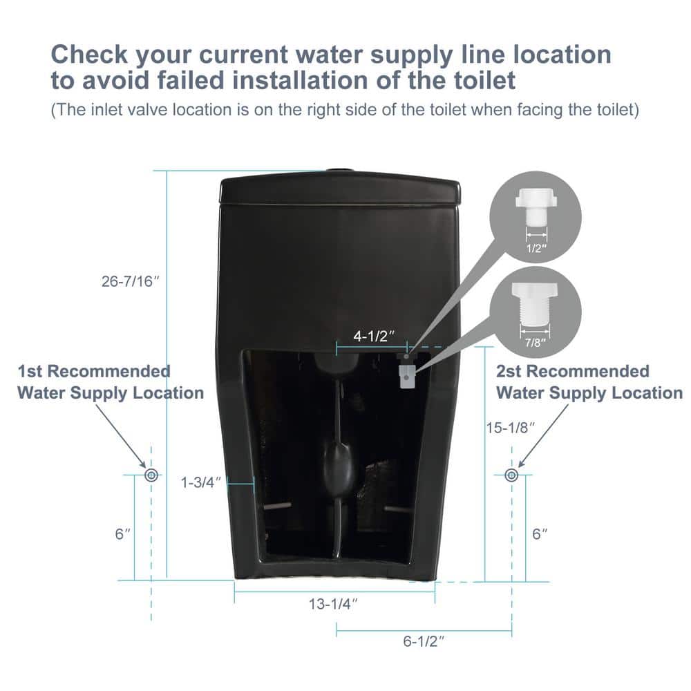 Matte Black Elongated Dual Flush High Efficiency Toilet