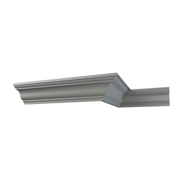 Ekena Millwork Luna 2.375 in. D x 3.375 in. W x 94.5 in. L Polyurethane Crown Moulding