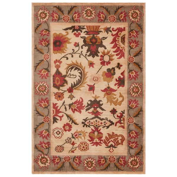 Ancient Weave 6 ft. x 9 Ivory/Sage Floral Area Rug