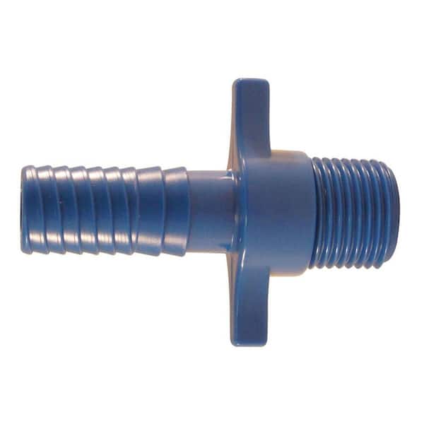 Apollo 1/2 in. Barb Insert Blue Twister Polypropylene x MPT Adapter Fitting