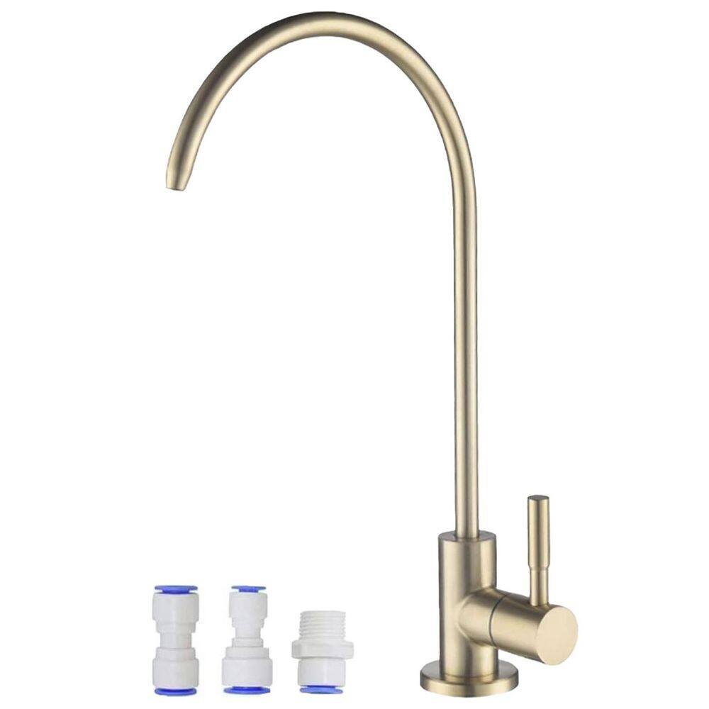 Single Handle Beverage Faucet with 360° Swivel Spout Ceramic Disc for Pure Water Filter in Brushed Stainless Steel Gold price history on PriceWatchPro