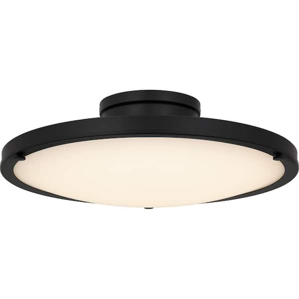 Quoizel Donne 15.75 in. Matte Black LED Semi-Flush Mount