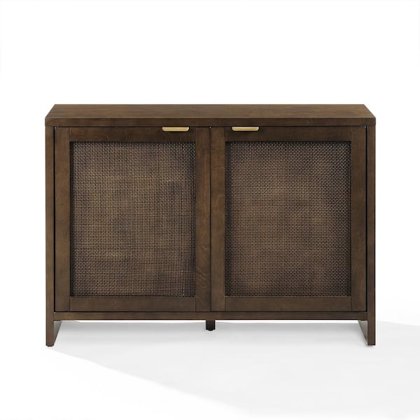 CROSLEY FURNITURE Kenji Brown Record Storage Media Console CF1146