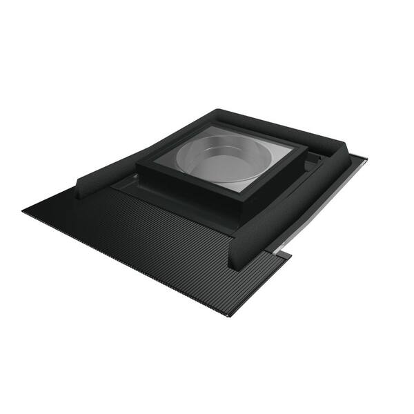 Fakro SRH-L 14 in. Flat Glass Tubular Skylight with Rigid Light Tunnel and Integrated High-Profile Flashing