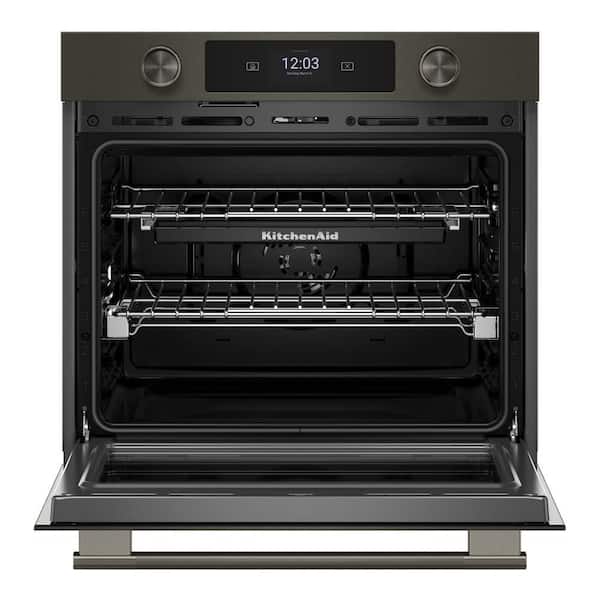 30 in. Smart Single Electric Wall Oven with Intelligent Cooking Camera in Black Ore