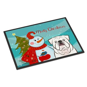 Carolines Treasures Black Pug Merry Christmas Floor Mat 19 x 27 Multicolor