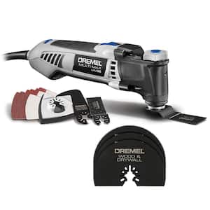 Multi-Max 3.5 Amp Variable Speed Corded Oscillating Multi-Tool Kit with 3Pk Universal Wood and Drywall Oscillating Blade
