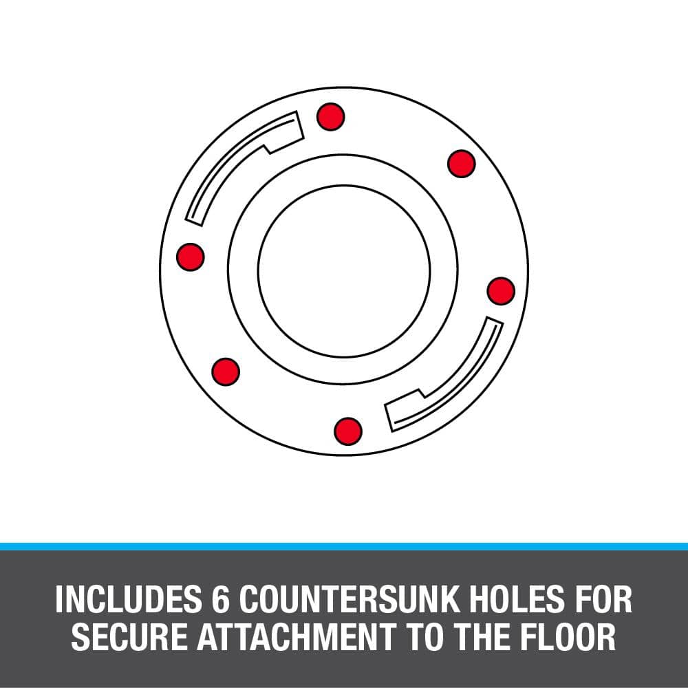 3-Inch PVC Offset Toilet Flange with Stainless Steel Ring
