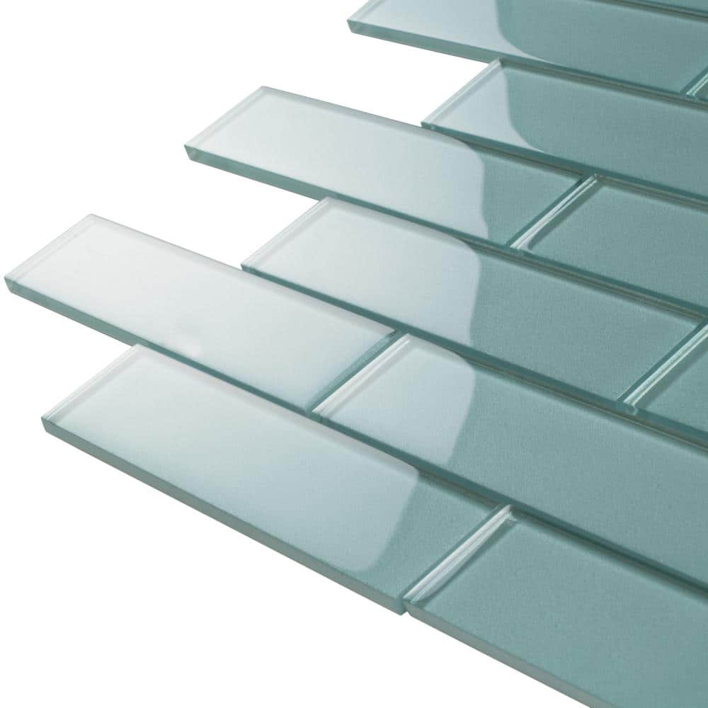 Marine Blue Glass Subway Mosaic Tile for Kitchen and Bathroom