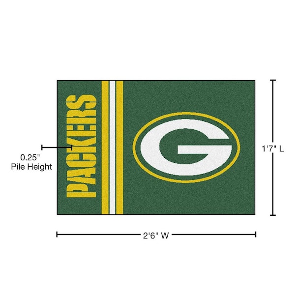 Officially Licensed NFL Green Bay Packers 19 x 30 Rug w/Vintage Logo