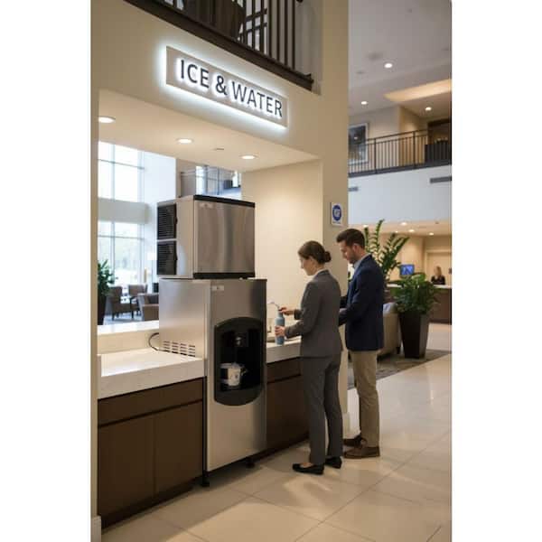 NSF 500LBS Hotel Cube Ice Maker Dispenser