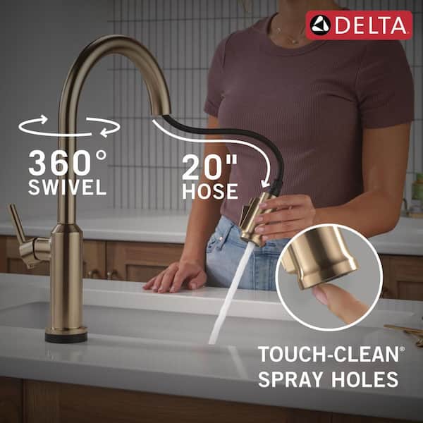 Delta Cordova Touch2O Touchless Gold Champagne Bronze 17.63 in. H