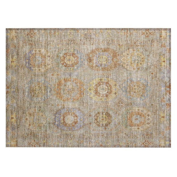 Addison Rugs Chantille Machine Washable Indoor/Outdoor Abstract ACN2227 Taupe 1 ft. 8 in. x 2 ft. 6 in. Accent Rug