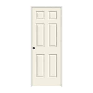 24 in. x 80 in. Colonist Vanilla Painted Right-Hand Textured Molded Composite Single Prehung Interior Door