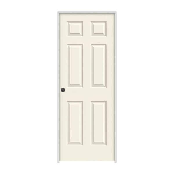 JELD-WEN 36 in. x 80 in. Colonist Vanilla Painted Right-Hand Textured Molded Composite Single Prehung Interior Door