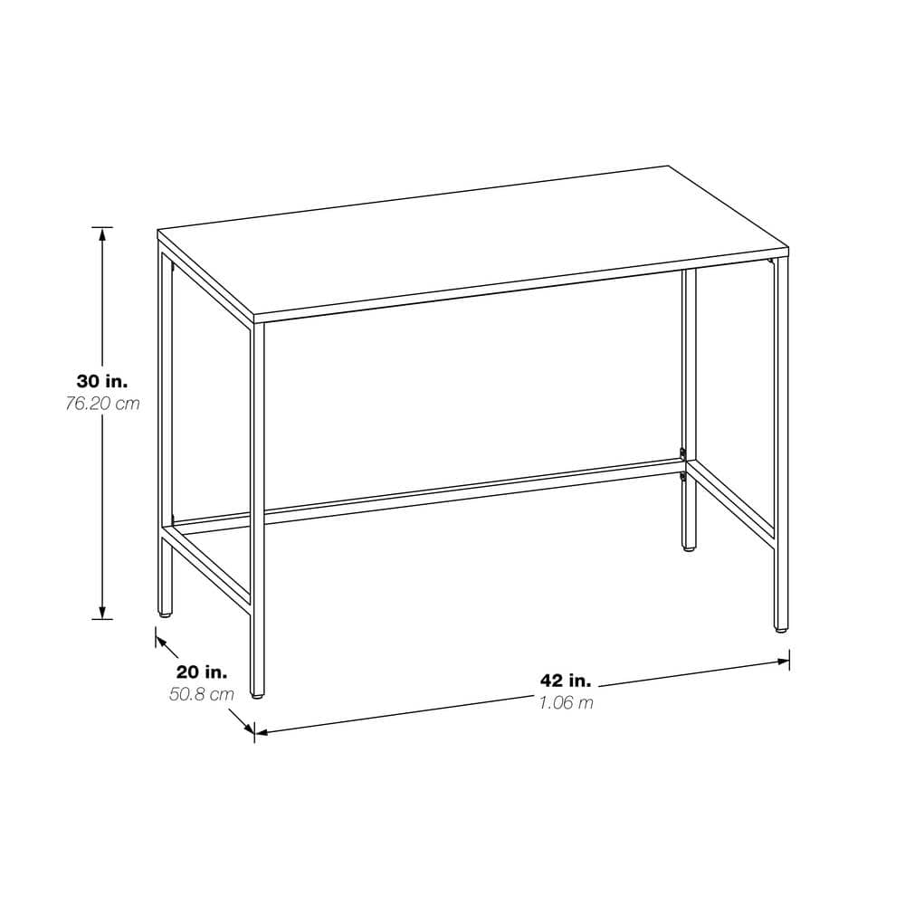 Ozark Ash and Black Steel Rectangular Home Office Desk