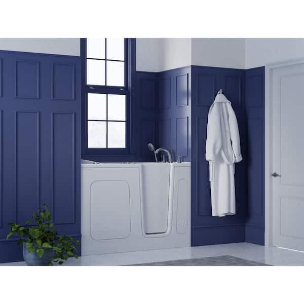 Universal Collection 30 in. L x 54 in. W Whirlpool Jetted Bathtub with Right Drain in White with Powered Fast Drain