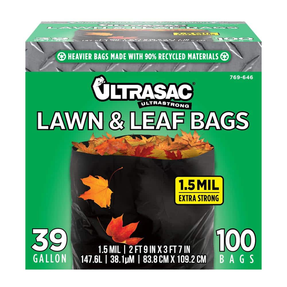 Aluf Plastics 769646 Ultrasac Heavy Duty Professional Quality Lawn and Leaf Bag, 