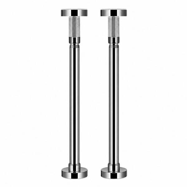 2-Pack 19.7 in. - 31.5 in. H x 2.7 in. W x 2.7 in. D Adjustable Stainless Steel Undermount Sink Bracket Sink Support Leg