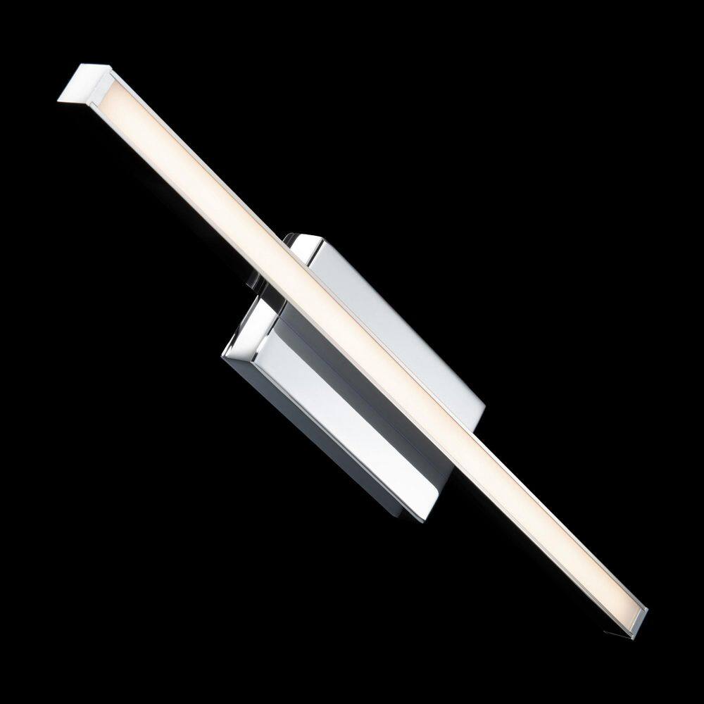Parallax 18" Chrome LED Bath Bar with Dimmable White Acrylic Shade