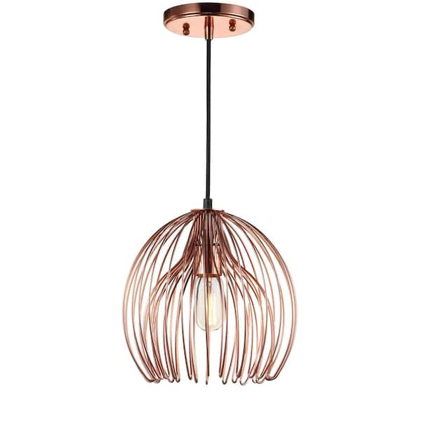 Copper cage online pendant light