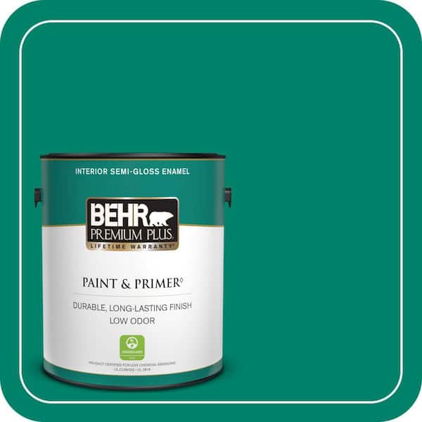 BEHR PREMIUM PLUS 1 gal. #T16-03 Emperors Silk Semi-Gloss Enamel Low Odor Interior Paint & Primer