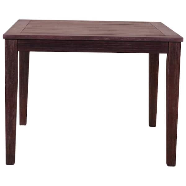 Courtyard Casual Bridgeport II Dining Table 39 in. x 39 in. Stained ...