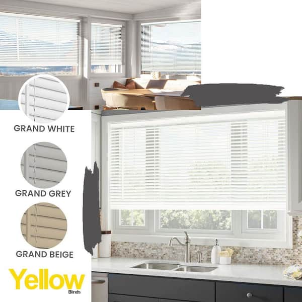 YELLOW BLINDS Grand White 54 in. W X 48 in. H Cordless Light