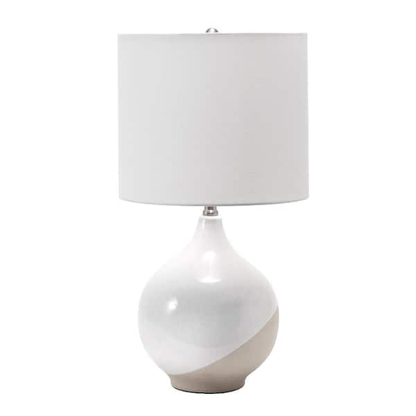 nuLOOM Alora 24 in. Ivory Ceramic Contemporary Table Lamp with Shade